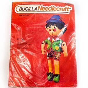 NOS Vintage Pinocchio Needlecraft Kit Bucilla Sewing Craft